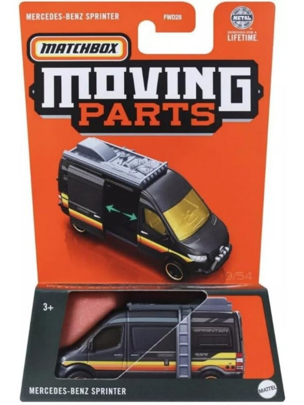 Die-Cast Toy Car - Moving Parts Mercedes Sprinter Van 1:64 Scale Collectible